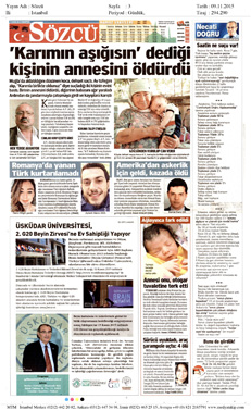 Sözcü 09/11/2015