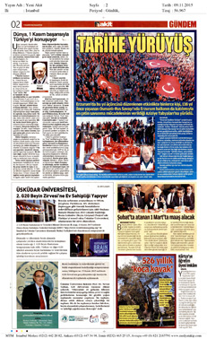 Yeni Akit 09/11/2015