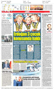 Yeni Akit 12/11/2015